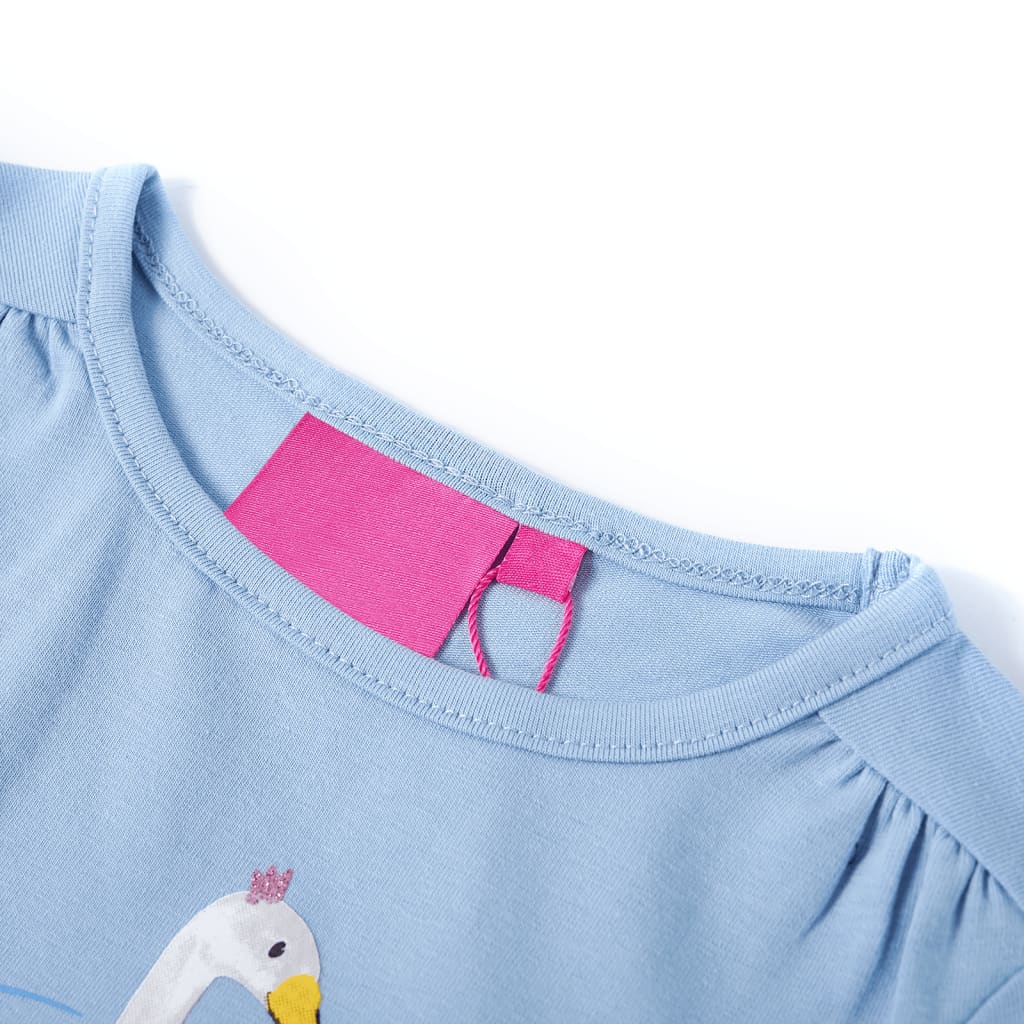 Vidaxl Kinderhemd mit langen Ärmeln 128 hellblau