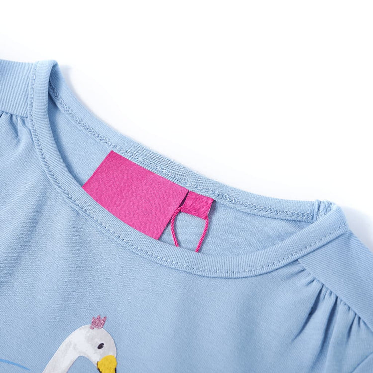 Vidaxl Kinderhemd mit langen Ärmeln 128 hellblau