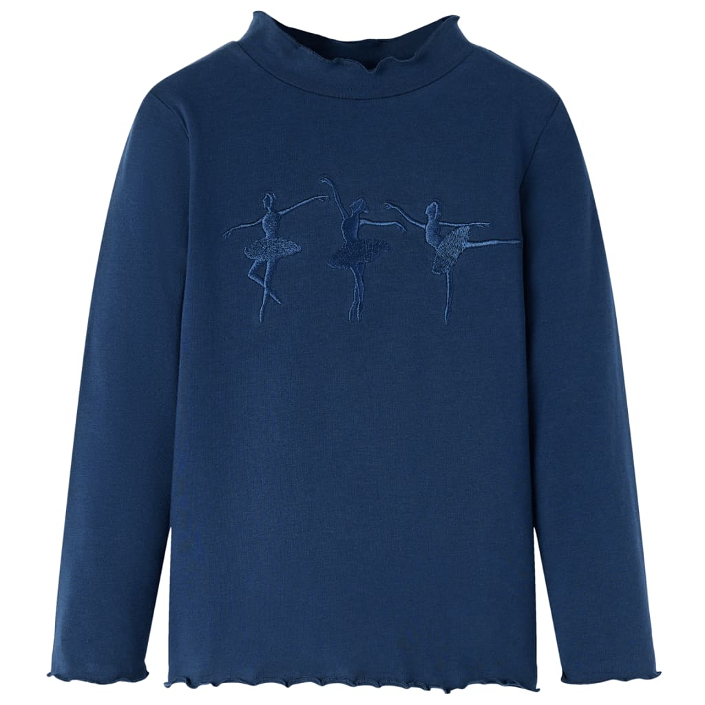 Vidaxl Kinderhemd Langarm 92 Marineblau