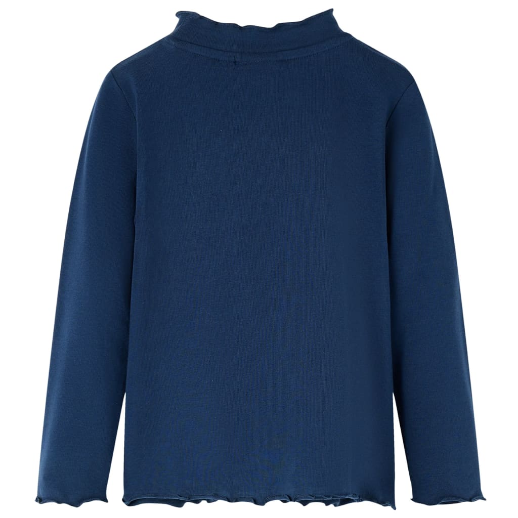 Vidaxl Kinderhemd Langarm 92 Marineblau