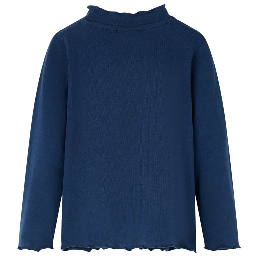 Vidaxl Kinderhemd Langarm 116 Marineblau