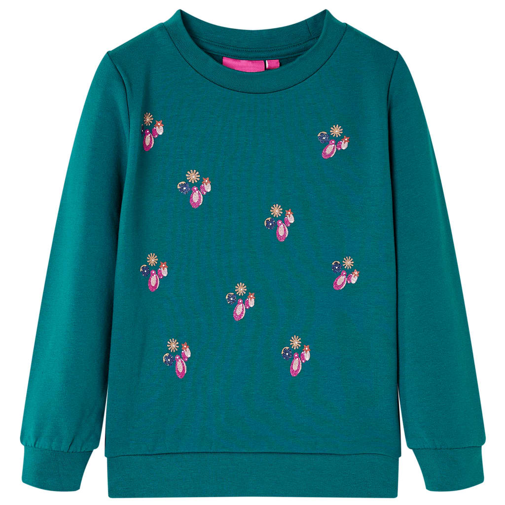 Vidaxl Kinderpullover 128 dunkelgrün