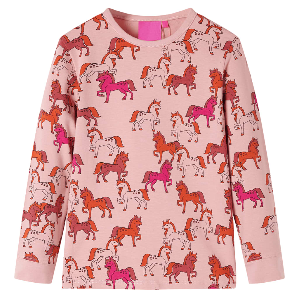 Vidaxl Kinderpyjamas mit Langhülsen 128 hellrosa