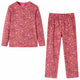 Vidaxl Kinderpyjama mit Langarm 92 Old Pink