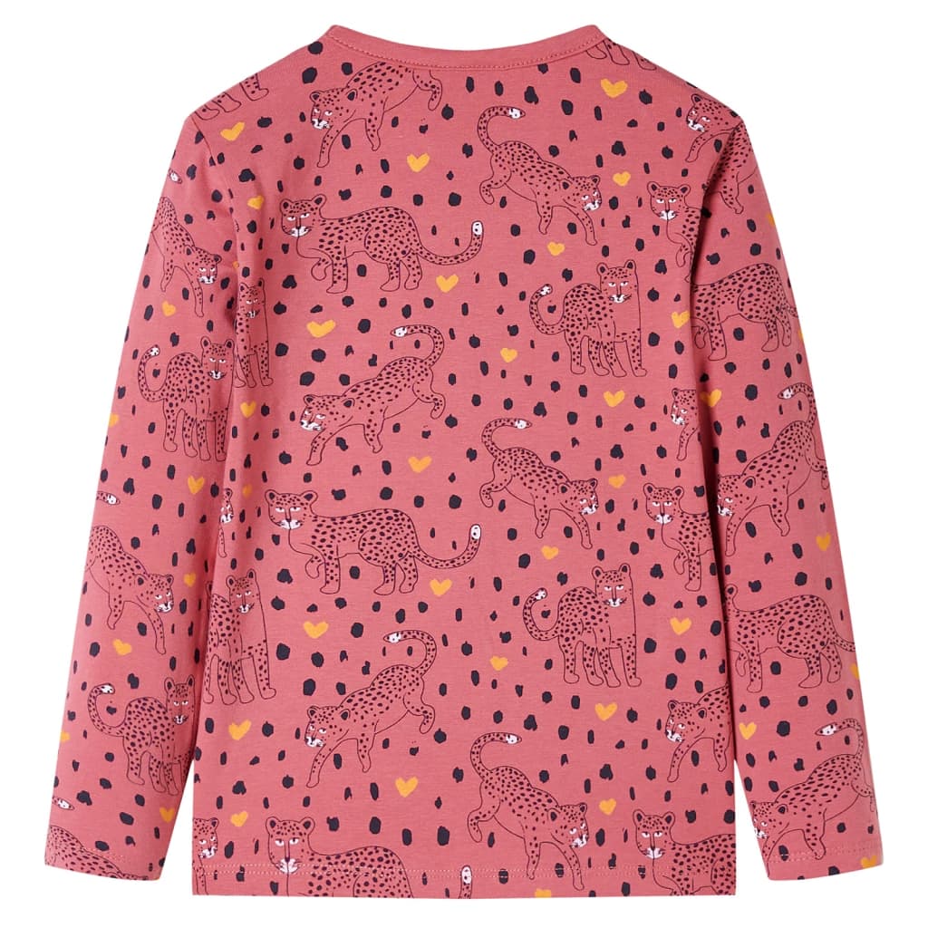 Vidaxl Kinderpyjama mit Langarm 92 Old Pink