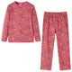 Vidaxl Kinderpyjama mit langen Ärmeln 128 Old Pink