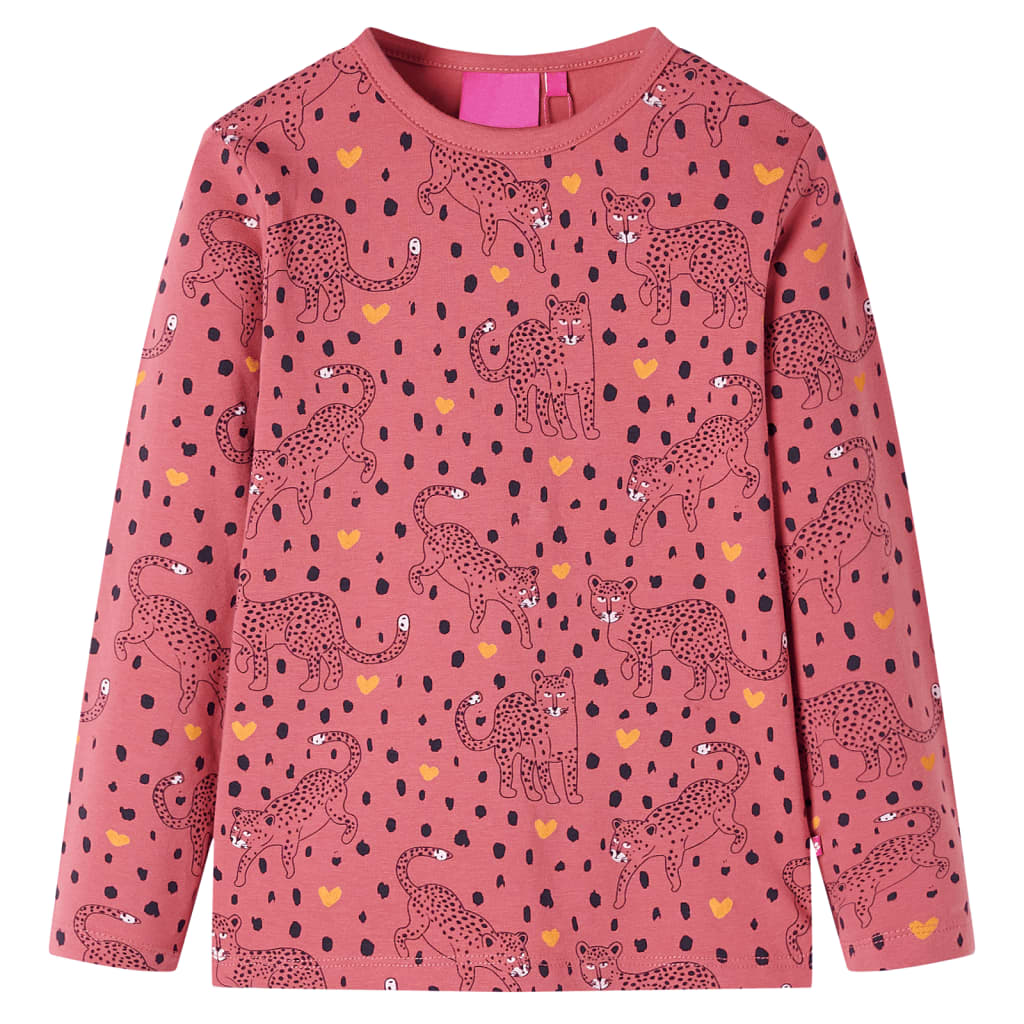 Vidaxl Kinderpyjama mit langen Ärmeln 128 Old Pink