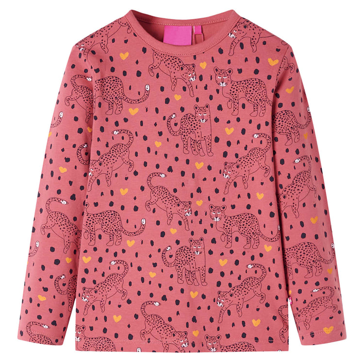 Vidaxl Kinderpyjama mit langen Ärmeln 128 Old Pink