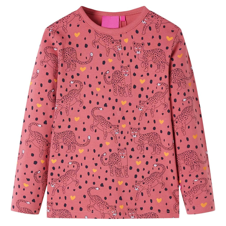 Vidaxl Kinderpyjamas mit langen Ärmeln 140 Old Pink