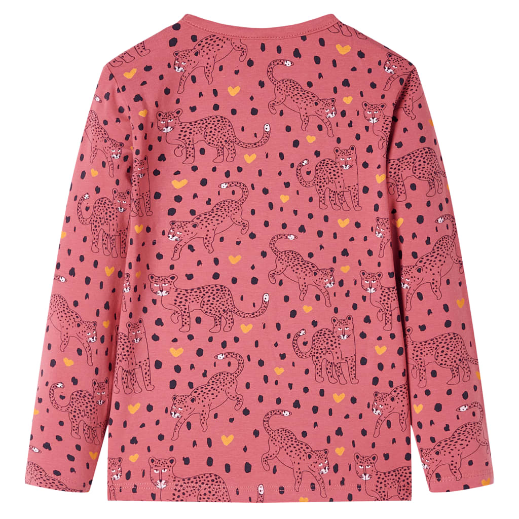 Vidaxl Kinderpyjamas mit langen Ärmeln 140 Old Pink