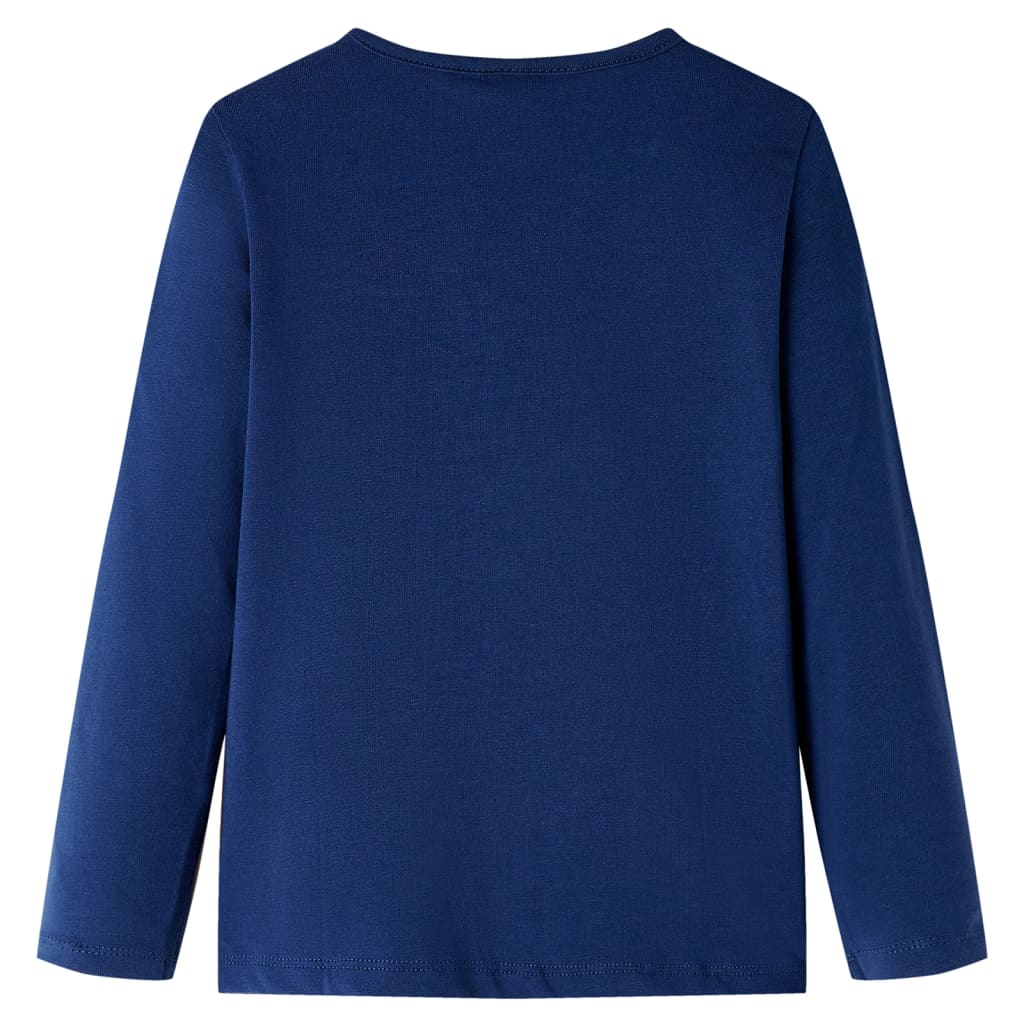 Vidaxl -Kinderhemd mit langen Ärmeln 92 Marineblau