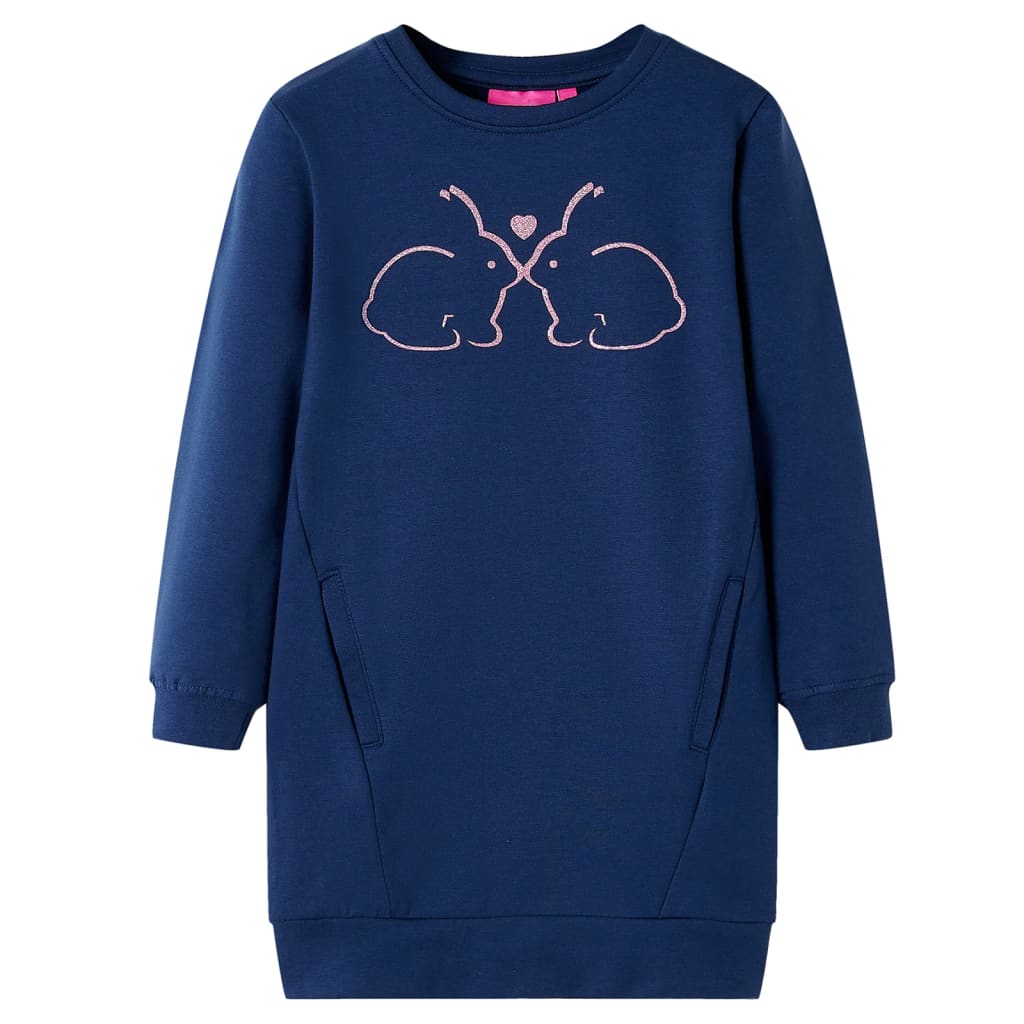 Vidaxl Kinderkleid 116 Marineblau