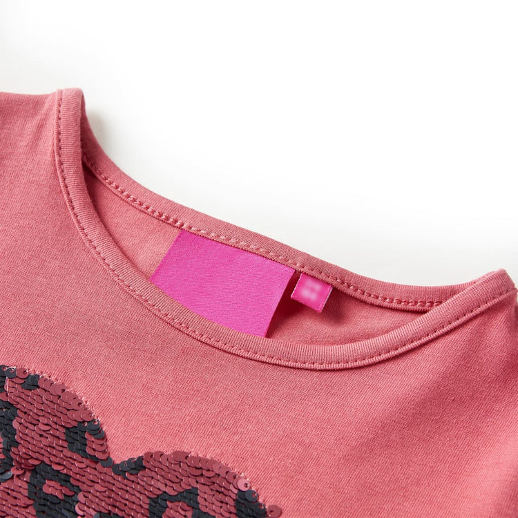 Vidaxl Kinderhemd mit langen Ärmeln 92 Old Pink