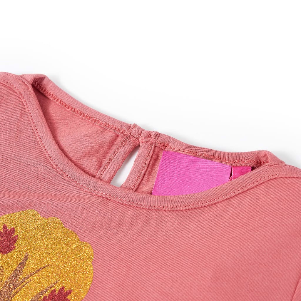 Vidaxl Kinderhemd mit langen Ärmeln 92 Old Pink