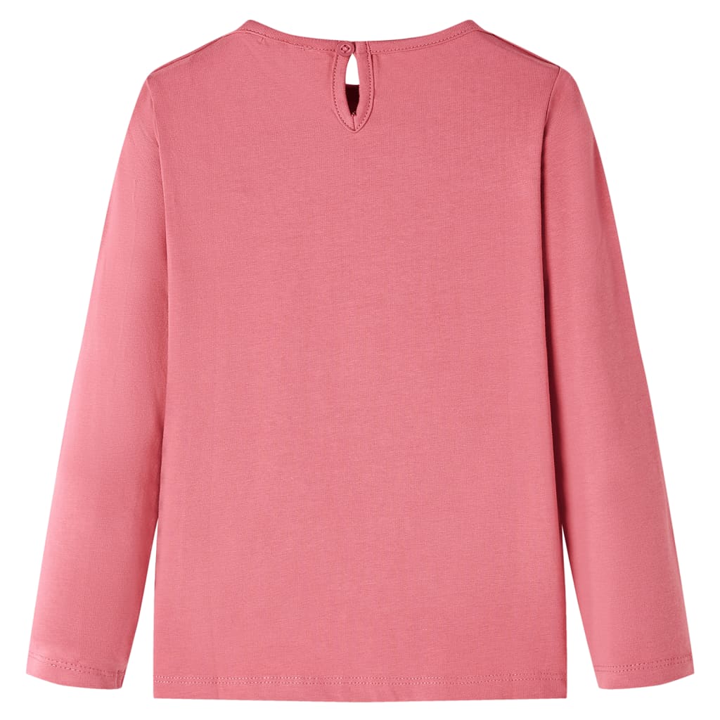 Vidaxl -Kinderhemd mit langen Ärmeln 104 Old Pink