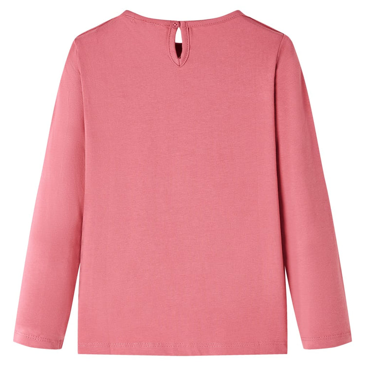 Vidaxl -Kinderhemd mit langen Ärmeln 104 Old Pink