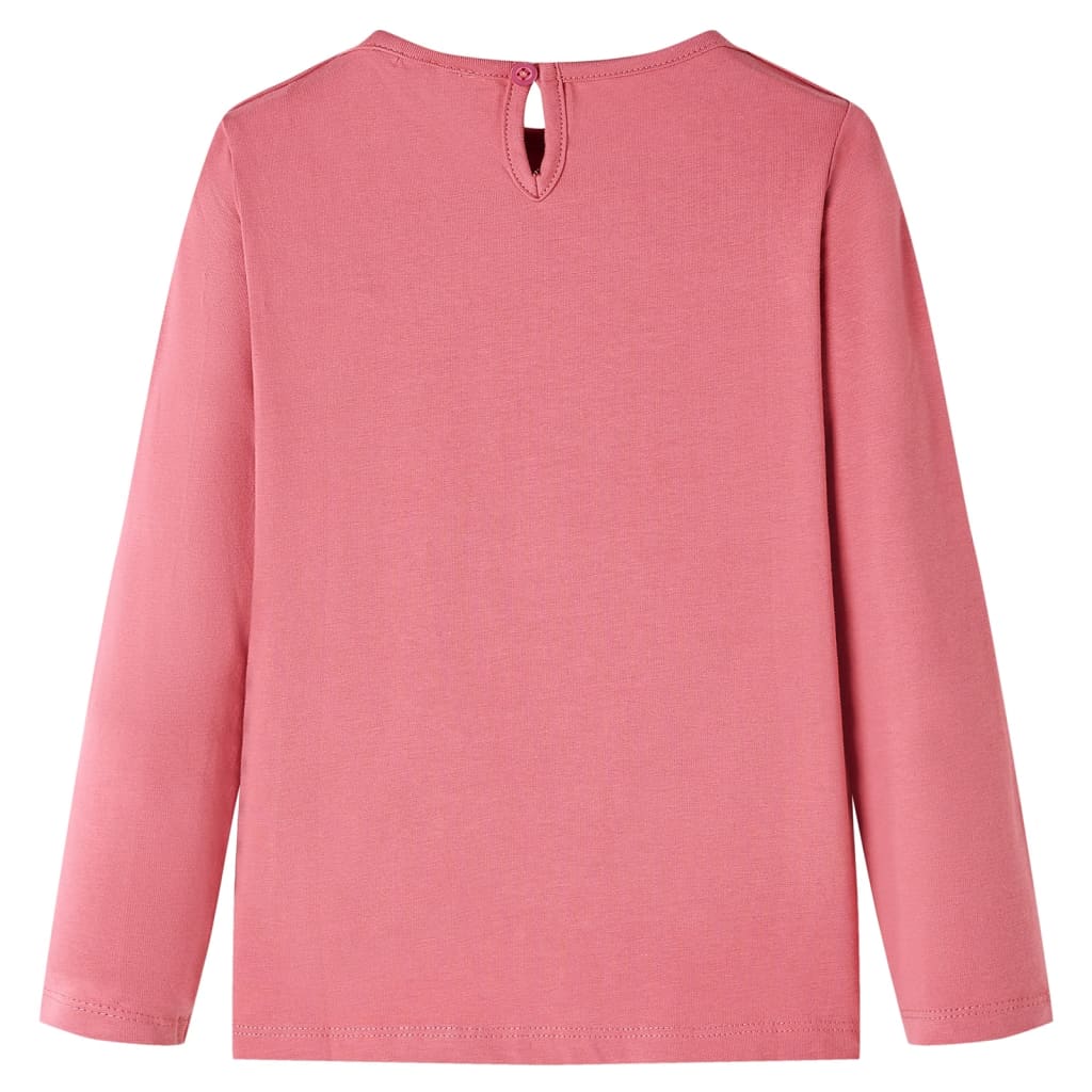 Vidaxl Kinderhemd mit langen Ärmeln 116 Old Pink