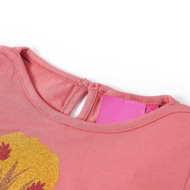 Vidaxl Kinderhemd mit langen Ärmeln 128 Old Pink