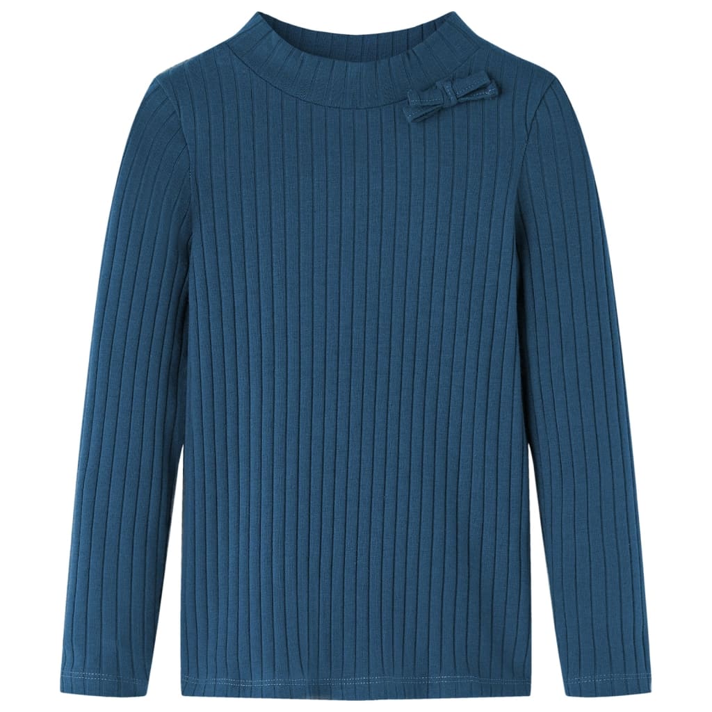 Vidaxl Kinderhemd gerippt 92 Marineblau