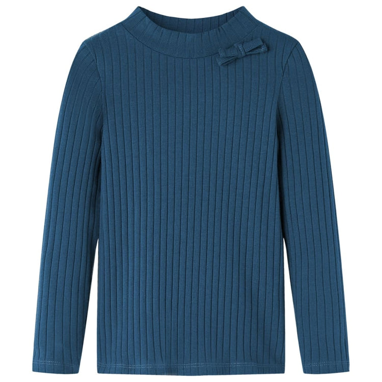Vidaxl Kinderhemd gerippt 92 Marineblau