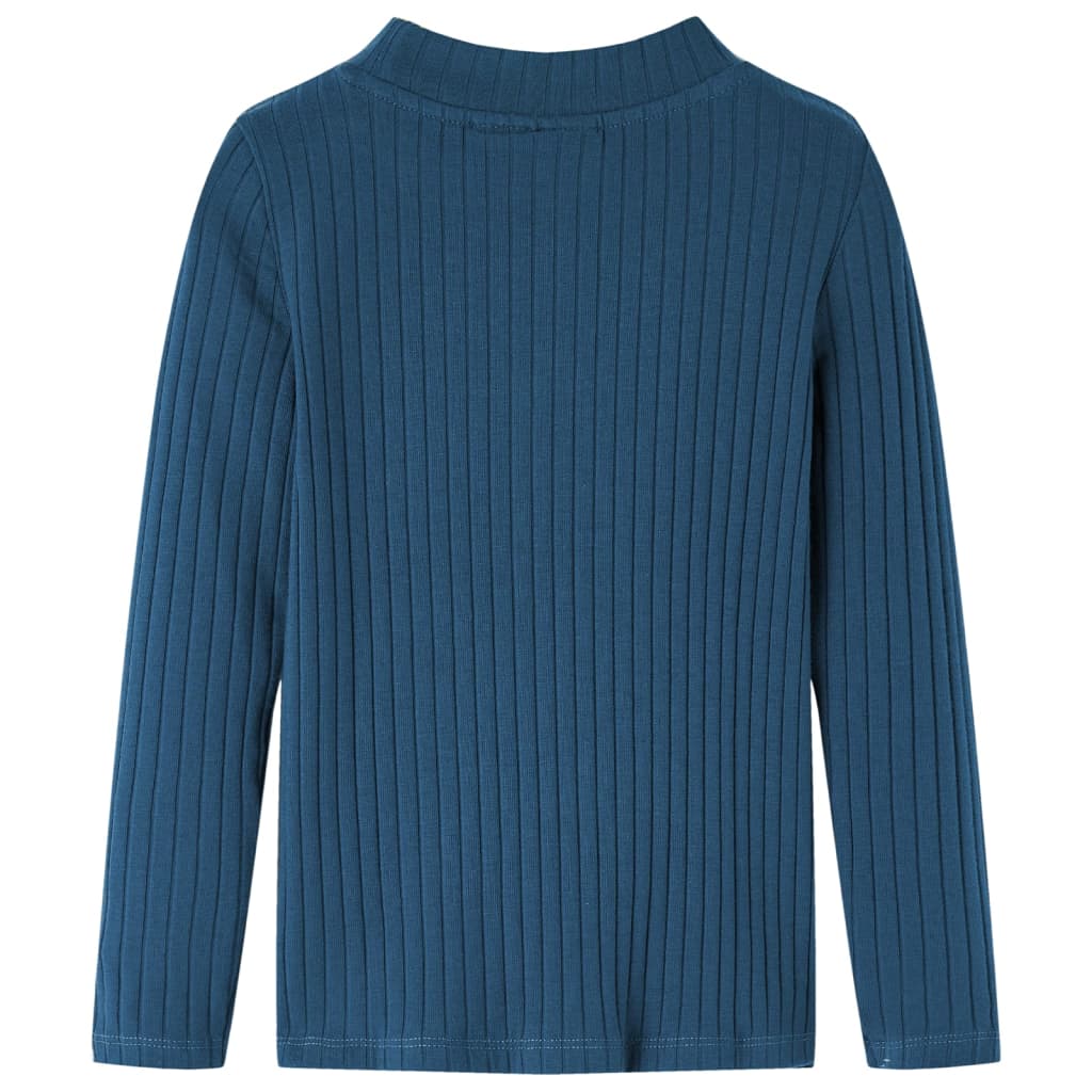 Vidaxl Kinderhemd gerippt 92 Marineblau