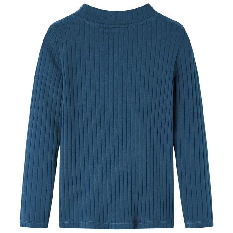 Vidaxl Kinderhemd gerippt 92 Marineblau