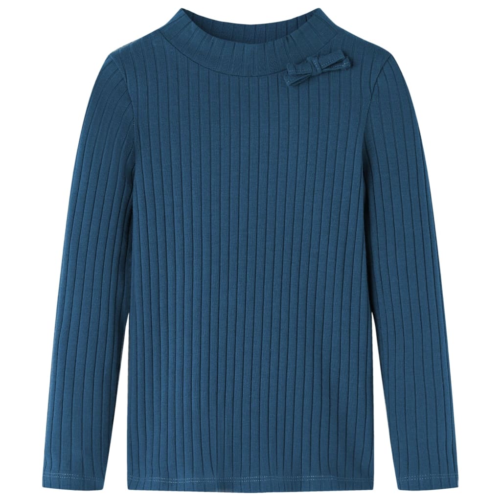 Vidaxl Kinderhemd rippte 128 Marineblau