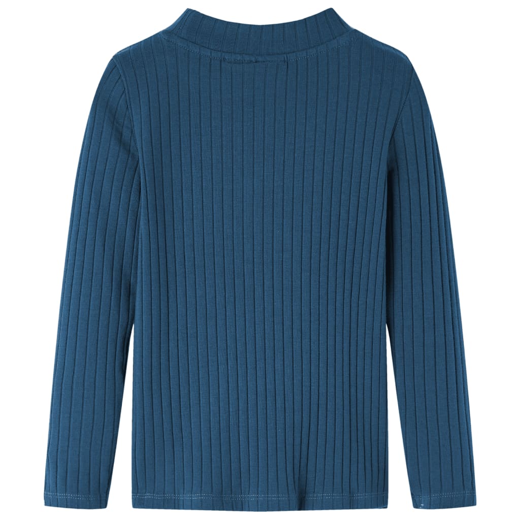 Vidaxl Kinderhemd rippte 128 Marineblau