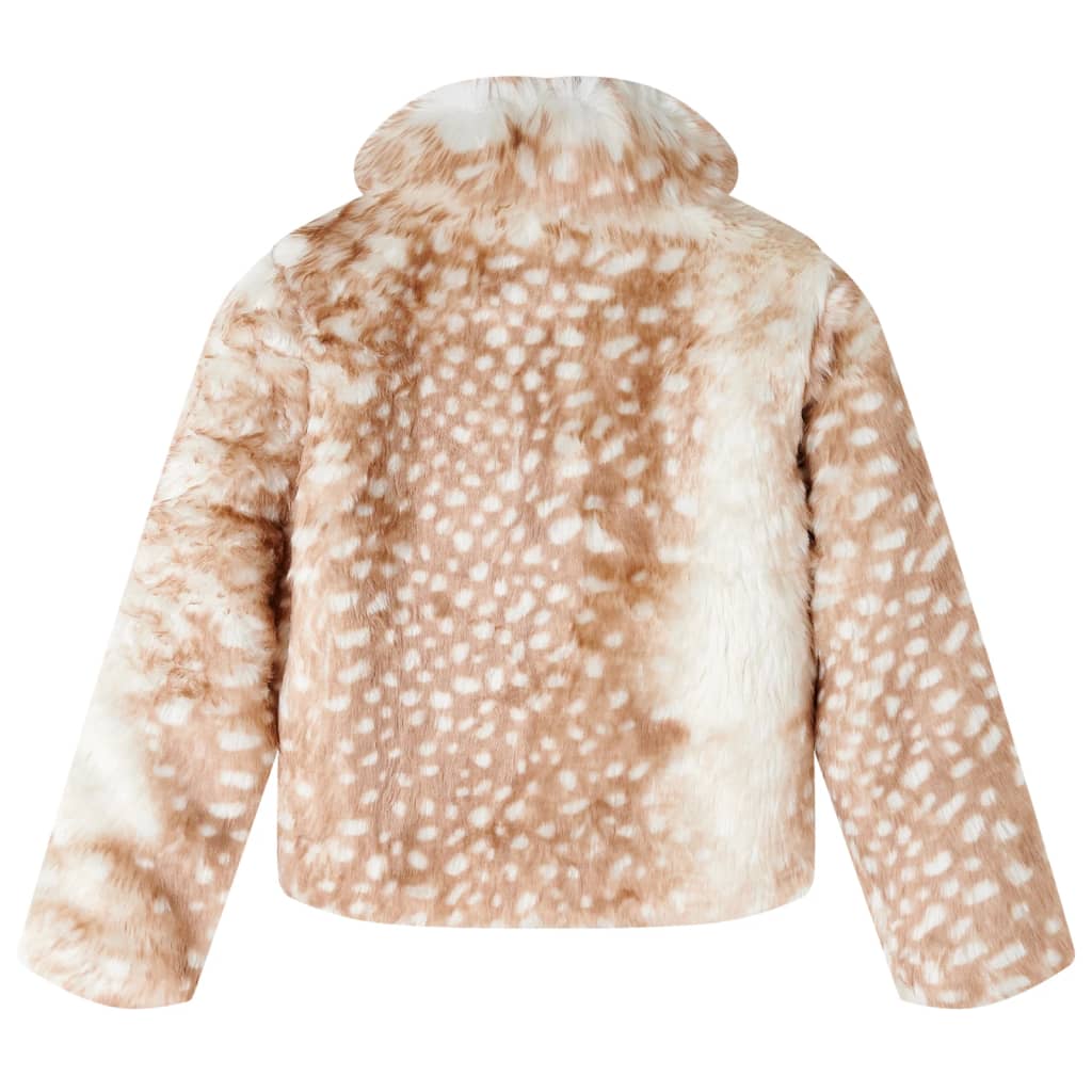 Vidaxl Kinderjacke 128 Kunstversorgung Cognac gefärbt