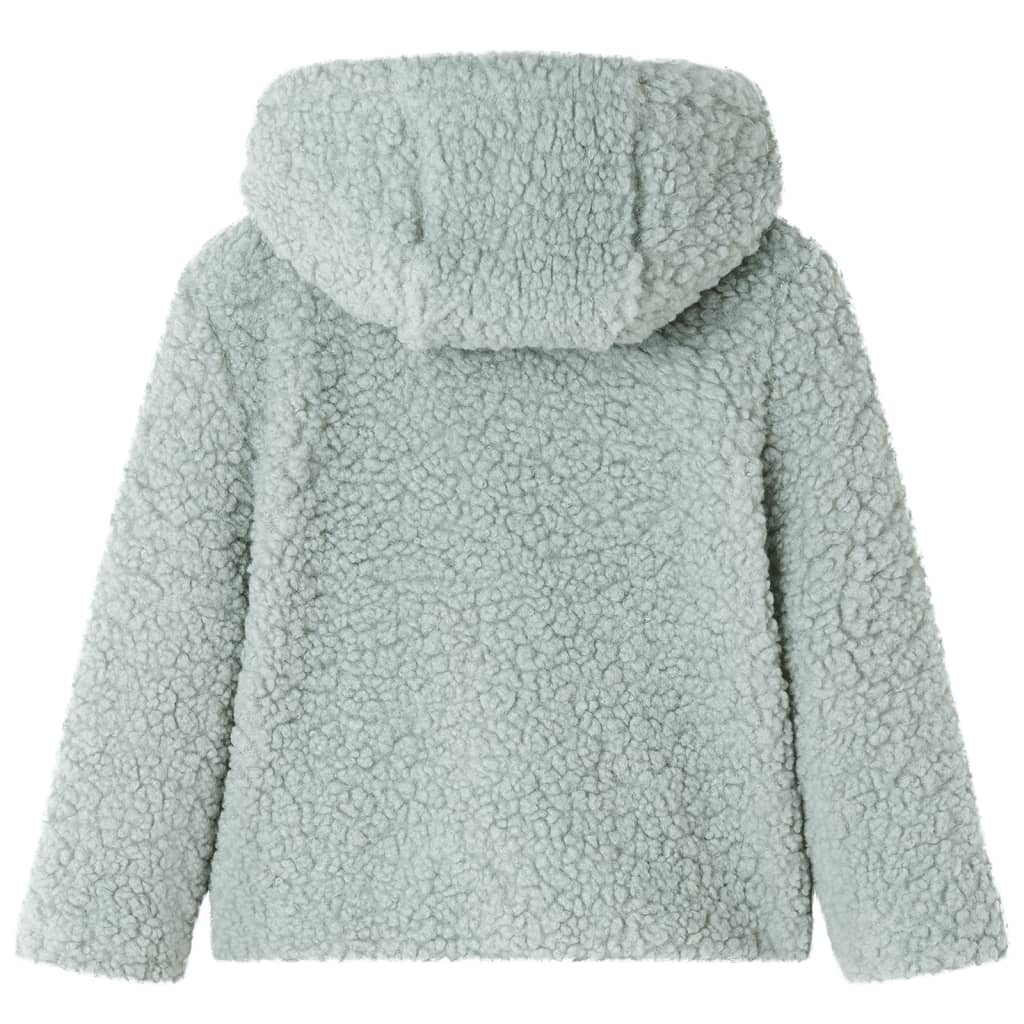 Vidaxl Kinderjacke mit Kapuze Teddy 104 künstliches Fahrzeug Minze grün