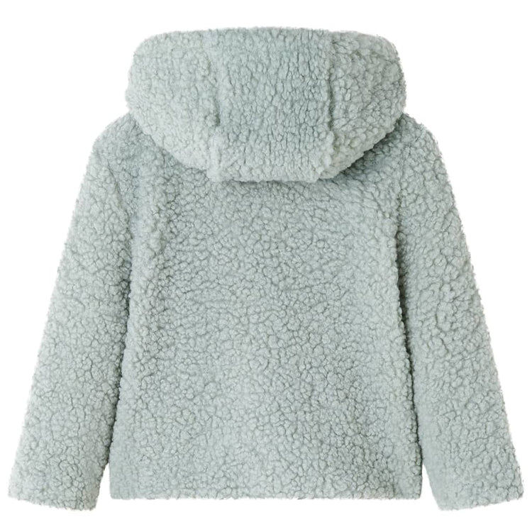 Vidaxl Kinderjacke mit Kapuze Teddy 128 Künstliches Fahrzeug Minze Grün grün