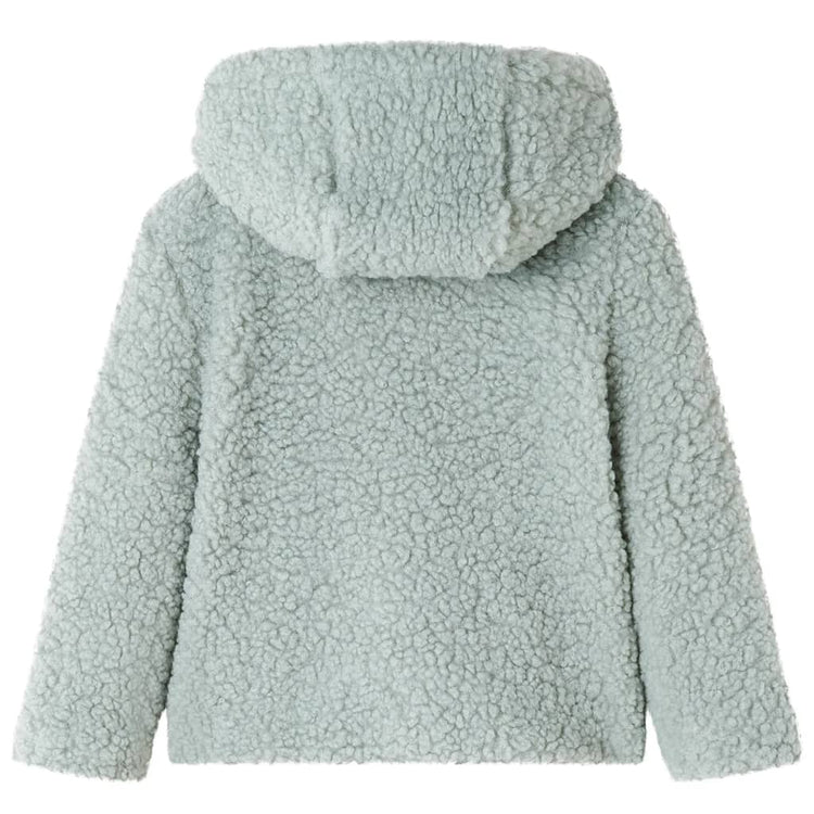 Vidaxl Kinderjacke mit Kapuze Teddy 140 künstliches Fahrzeug Minze Grün grün