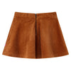 Vidaxl -Kinderrock mit Taschen aus Rippen Samt 116 Cognac gefärbt