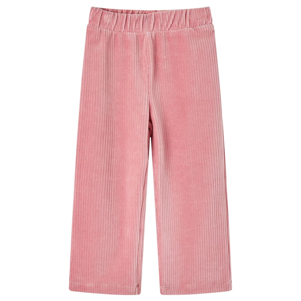Vidaxl Kinderbroek 92 Rippen -Samt hellrosa