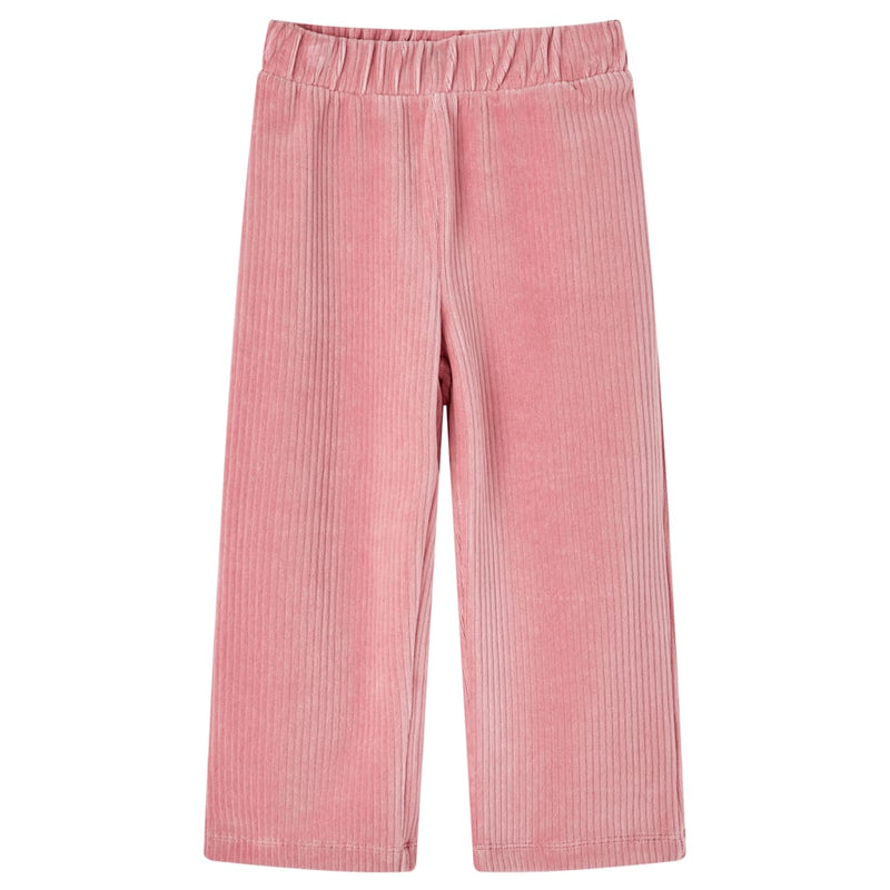 Vidaxl Kinderbroek 104 Rippen -Samt hellrosa