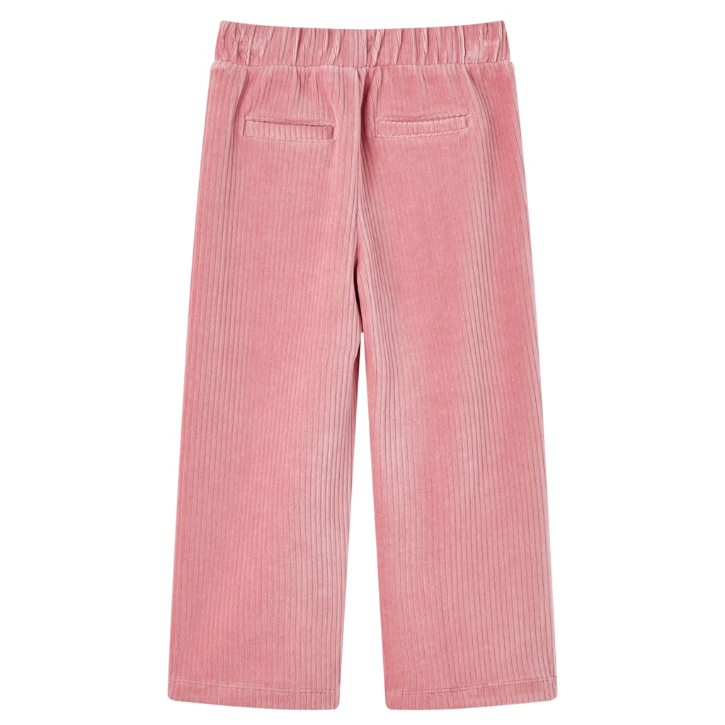 Vidaxl Kinderbroek 104 Rippen -Samt hellrosa