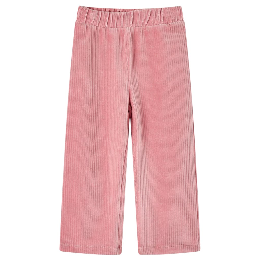 Vidaxl Kinderbroek 128 Rippen Samt hellrosa