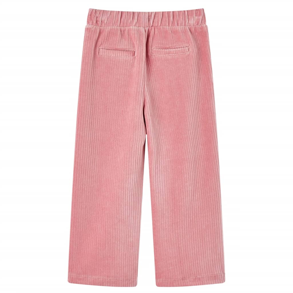 Vidaxl Kinderbroek 128 Rippen Samt hellrosa