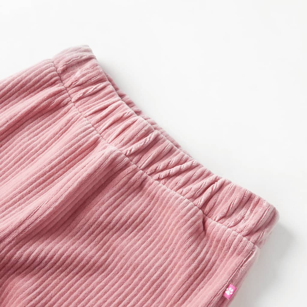 Vidaxl Kinderbroek 140 Rippen Samt hellrosa