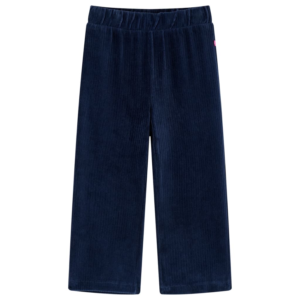 Vidaxl Kinderbroek 92 Rippen Velvet Marine Blau