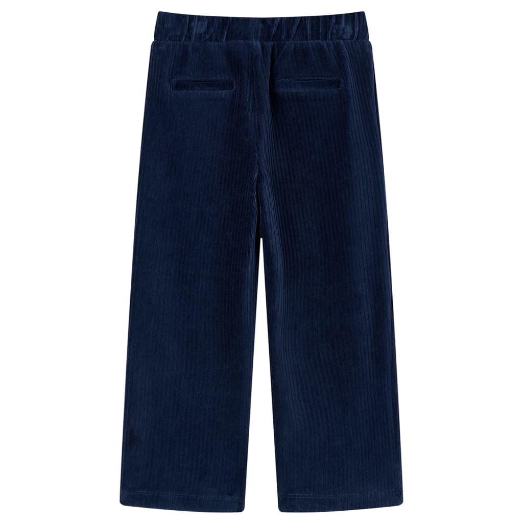 Vidaxl Kinderbroek 92 Rippen Velvet Marine Blau