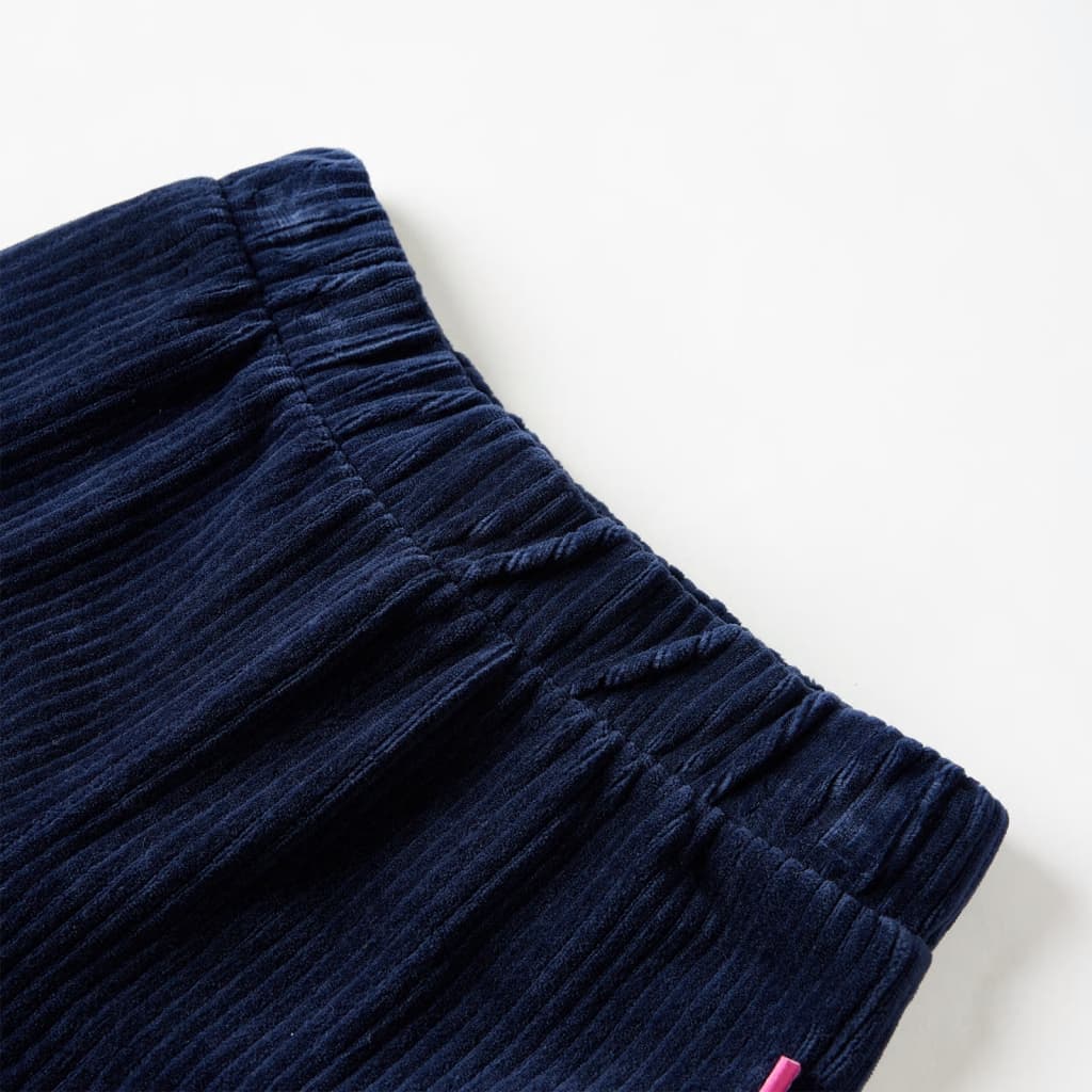Vidaxl Kinderbroek 92 Rippen Velvet Marine Blau