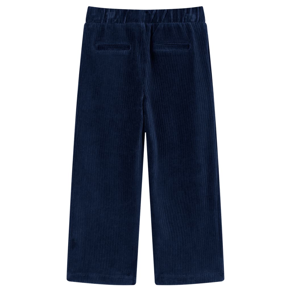 Vidaxl Kinderbroek 104 Rippen Velvet Marine Blau