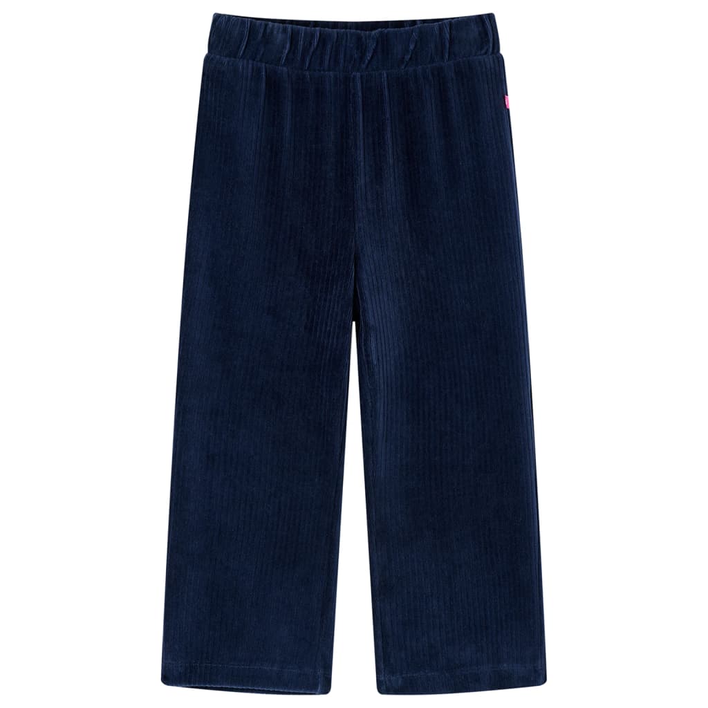 Vidaxl Kinderbroek 128 Rippen Velvet Marine Blau