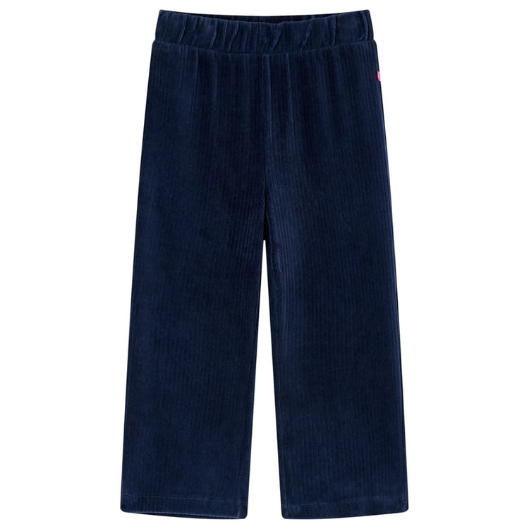 Vidaxl Kinderbroek 128 Rippen Velvet Marine Blau