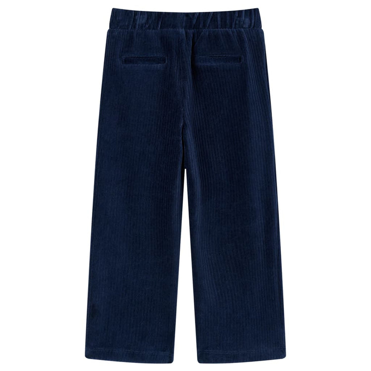 Vidaxl Kinderbroek 128 Rippen Velvet Marine Blau