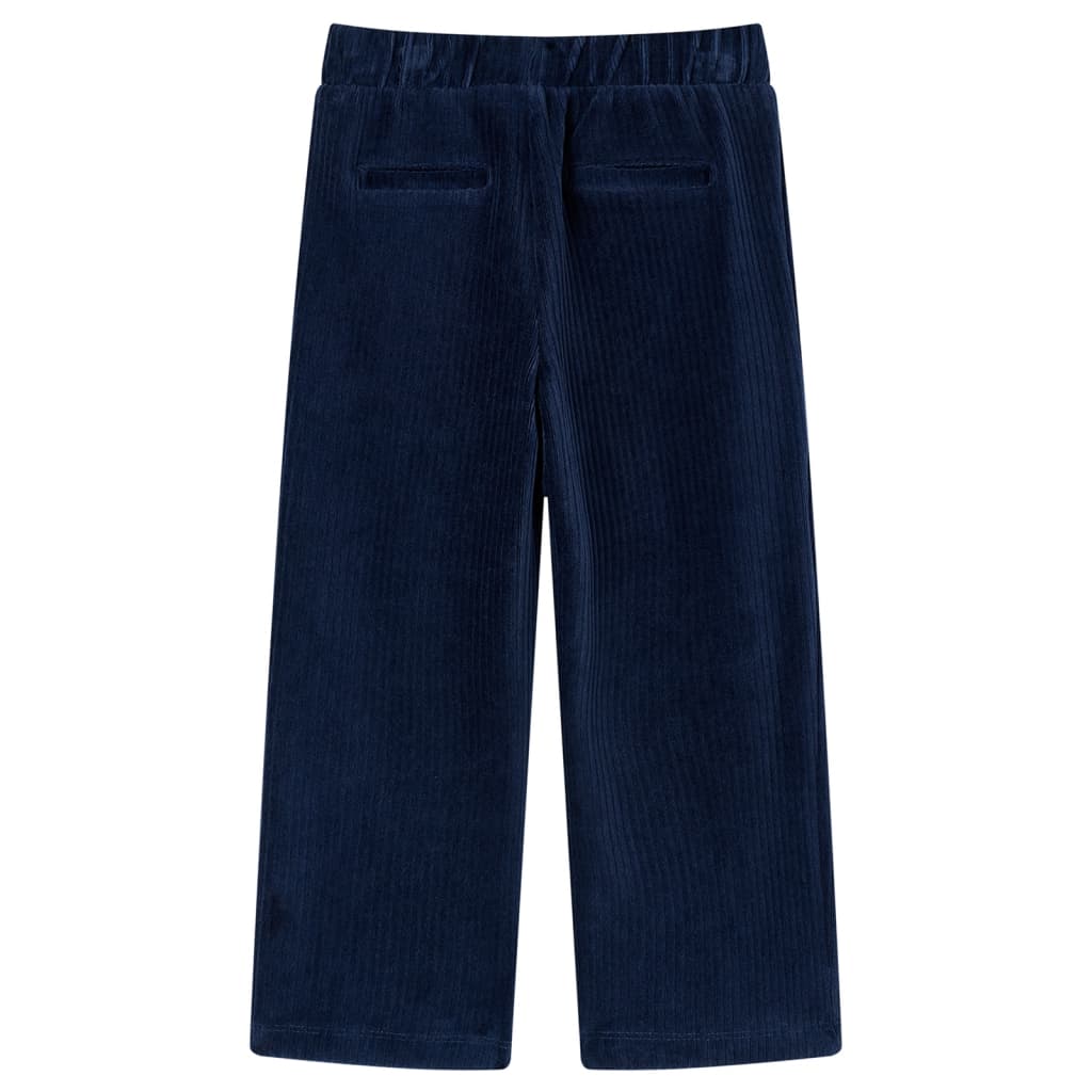 Vidaxl Kinderbroek 140 Rippen Velvet Marine Blau