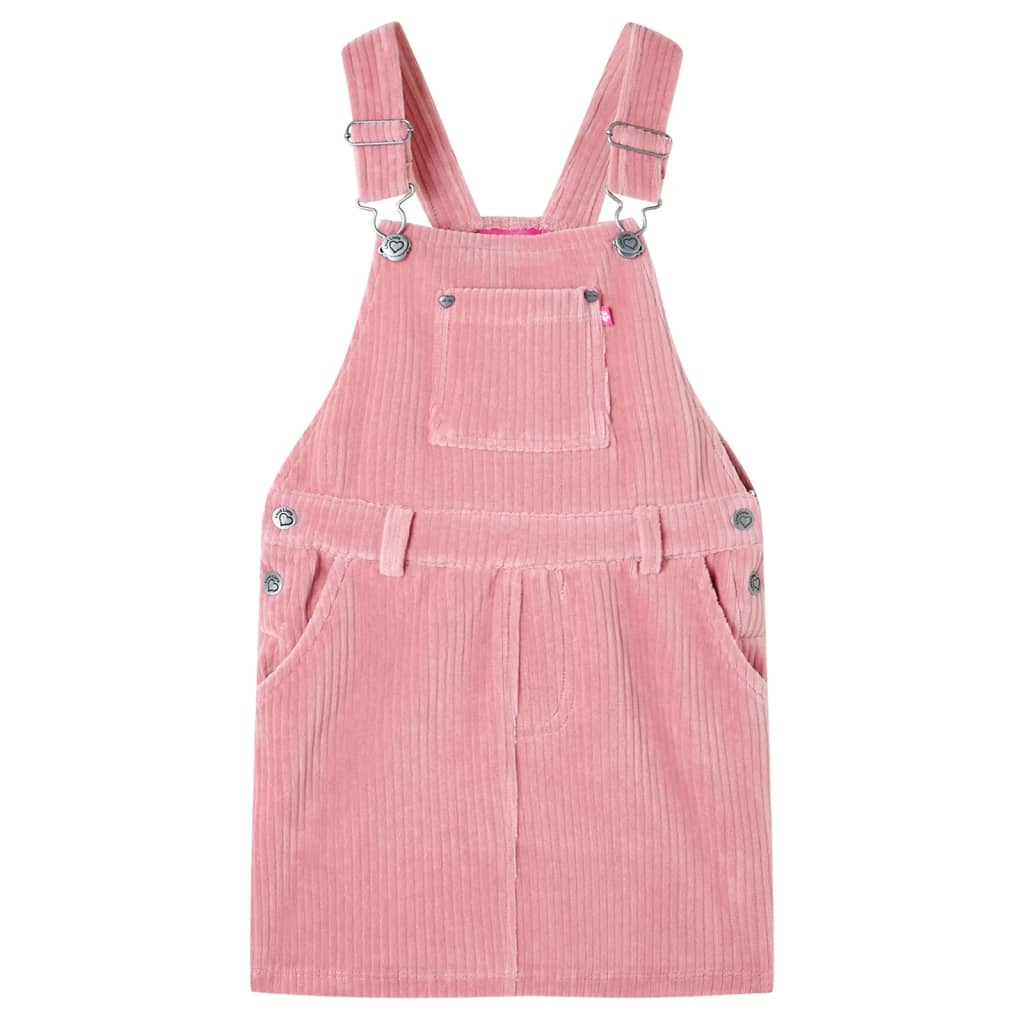 Vidaxl Kindergartenkleid 92 Rippen Samt hellrosa