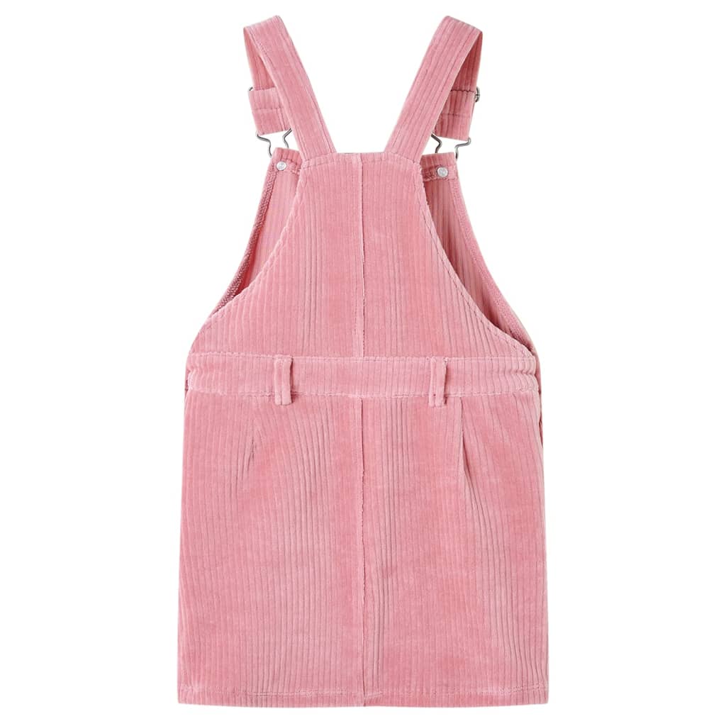 Vidaxl Kindergartenkleid 92 Rippen Samt hellrosa