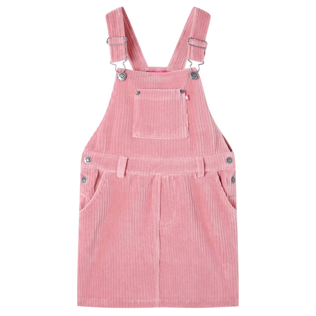 Vidaxl Kindergartenkleid 116 Rippen Samt hellrosa